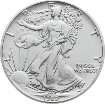 USA 1 Dollar 1989 Silver Eagle - 1 Unze Feinsilber
